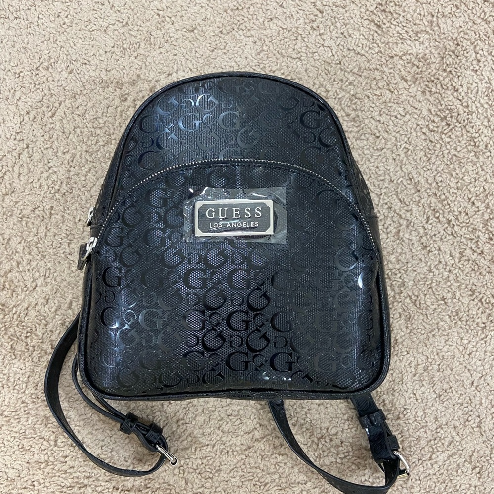 GUESS Black Mini Backpack